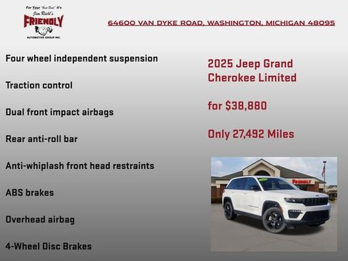 Used 2025 Jeep Grand Cherokee Limited w/ Black Appearance Package image 20