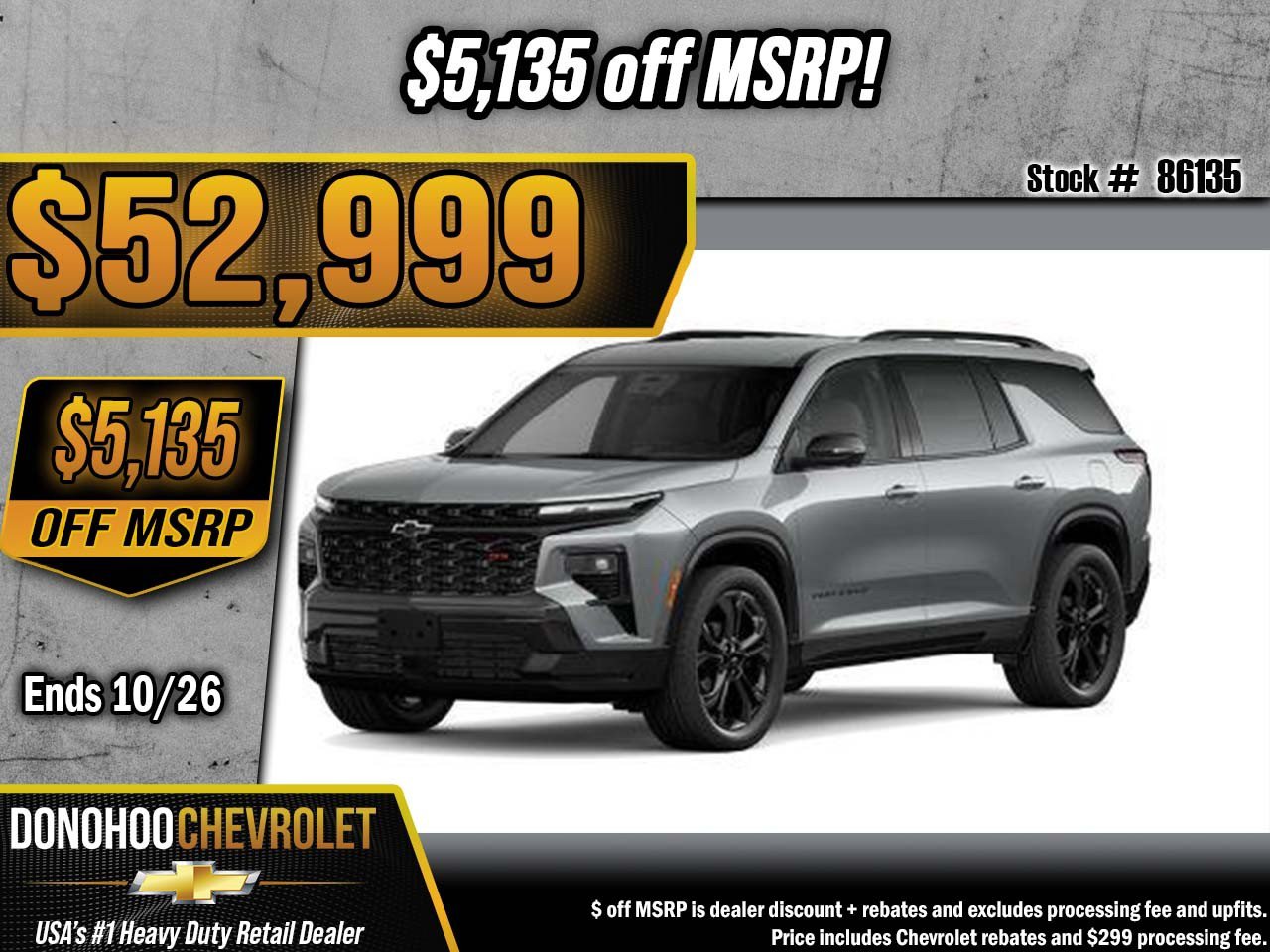 New 2027 Chevrolet Traverse RS FWD image 1