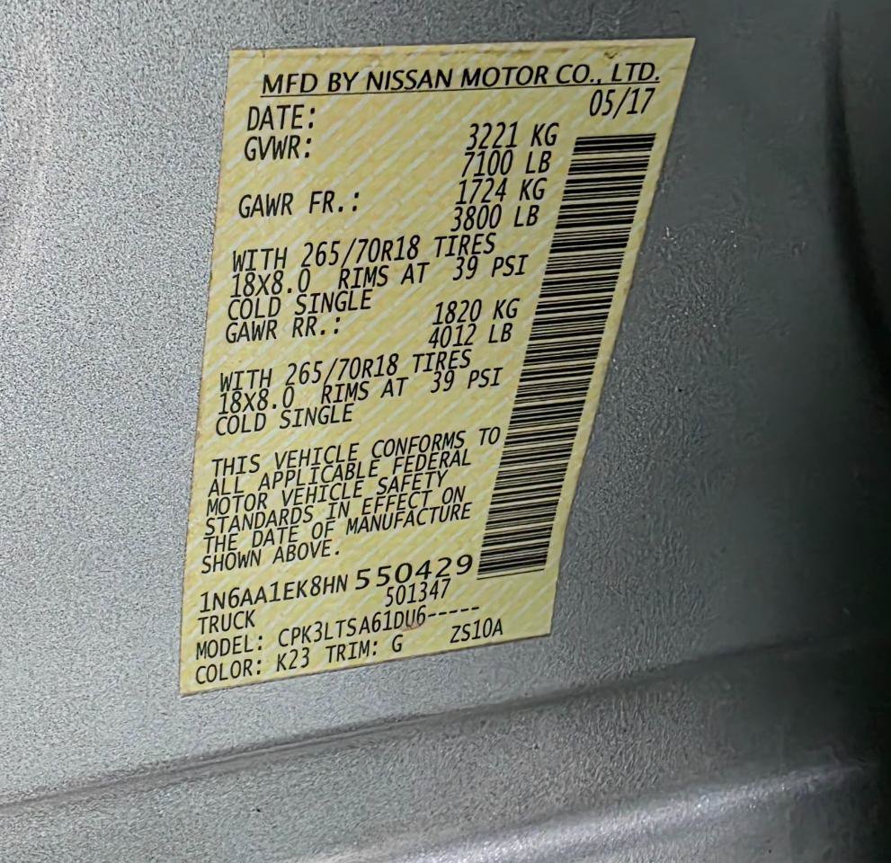 Used 2017 Nissan Titan SV RWD image 38