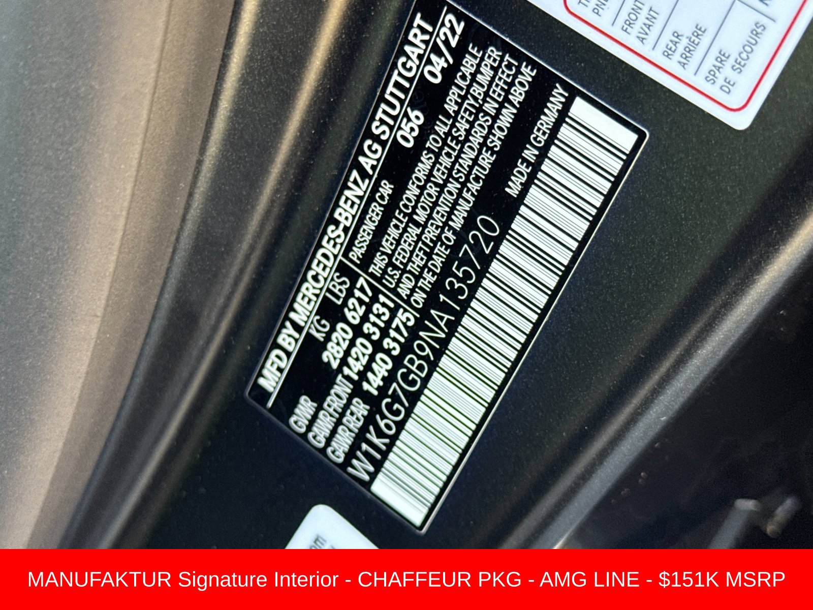 Certified 2022 Mercedes-Benz S 580 4MATIC Sedan w/ AMG Line Package image 28