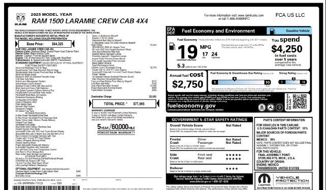 Used 2025 RAM 1500 Laramie w/ Night Edition AWD/4WD image 4