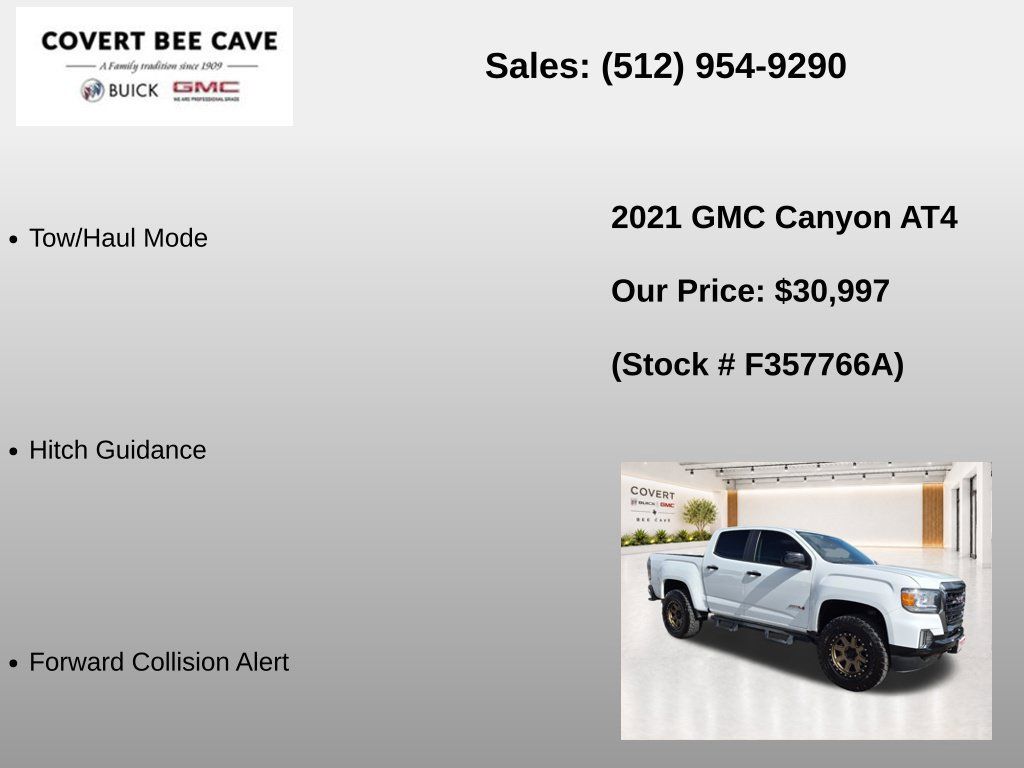 Used 2021 GMC Canyon AT4 w/ Driver Alert Package AWD/4WD image 13