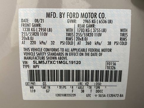 Used 2021 Lincoln Aviator Reserve w/ Equipment Group 201A image 36