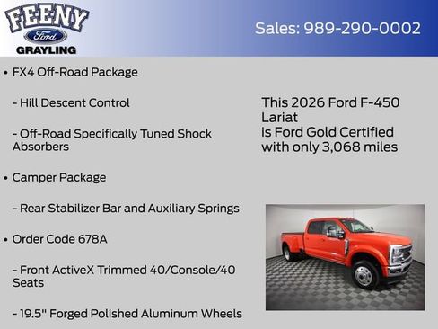 Certified 2026 Ford F450 Lariat w/ Lariat Ultimate Package AWD/4WD image 14