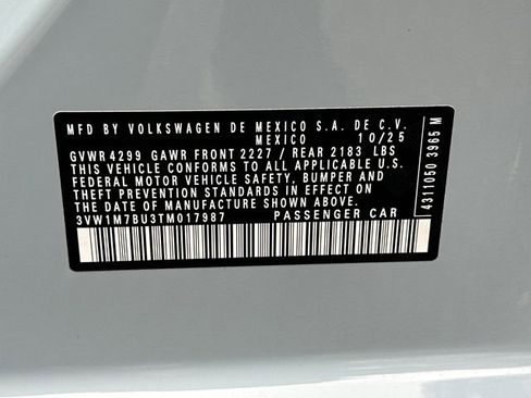 New 2026 Volkswagen Jetta GLI Autobahn FWD image 35