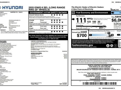 Used 2025 Hyundai Ioniq 6 SEL image 6