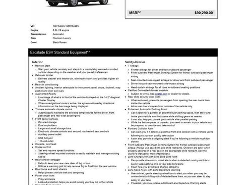 Used 2021 Cadillac Escalade ESV Premium Luxury AWD/4WD image 21