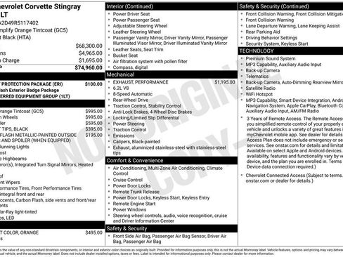 Used 2024 Chevrolet Corvette Stingray Coupe w/ Battery Protection Package RWD image 34