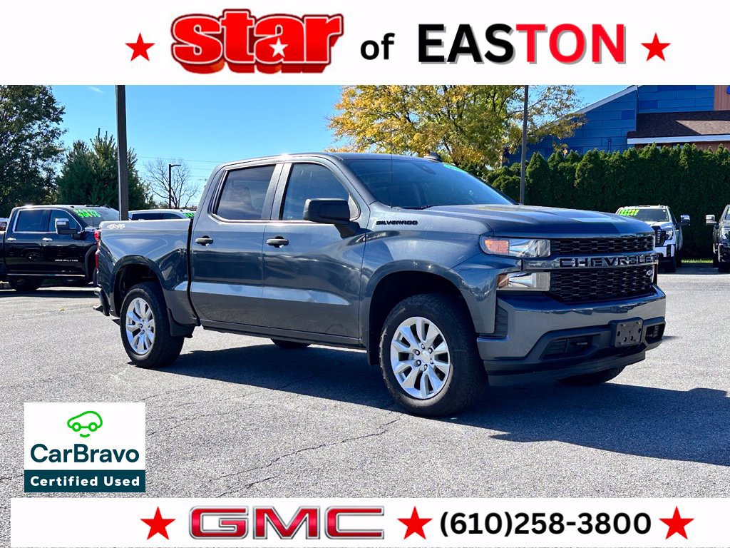 Certified 2021 Chevrolet Silverado 1500 Custom w/ LPO, Dark Essentials Package AWD/4WD 360° Tour