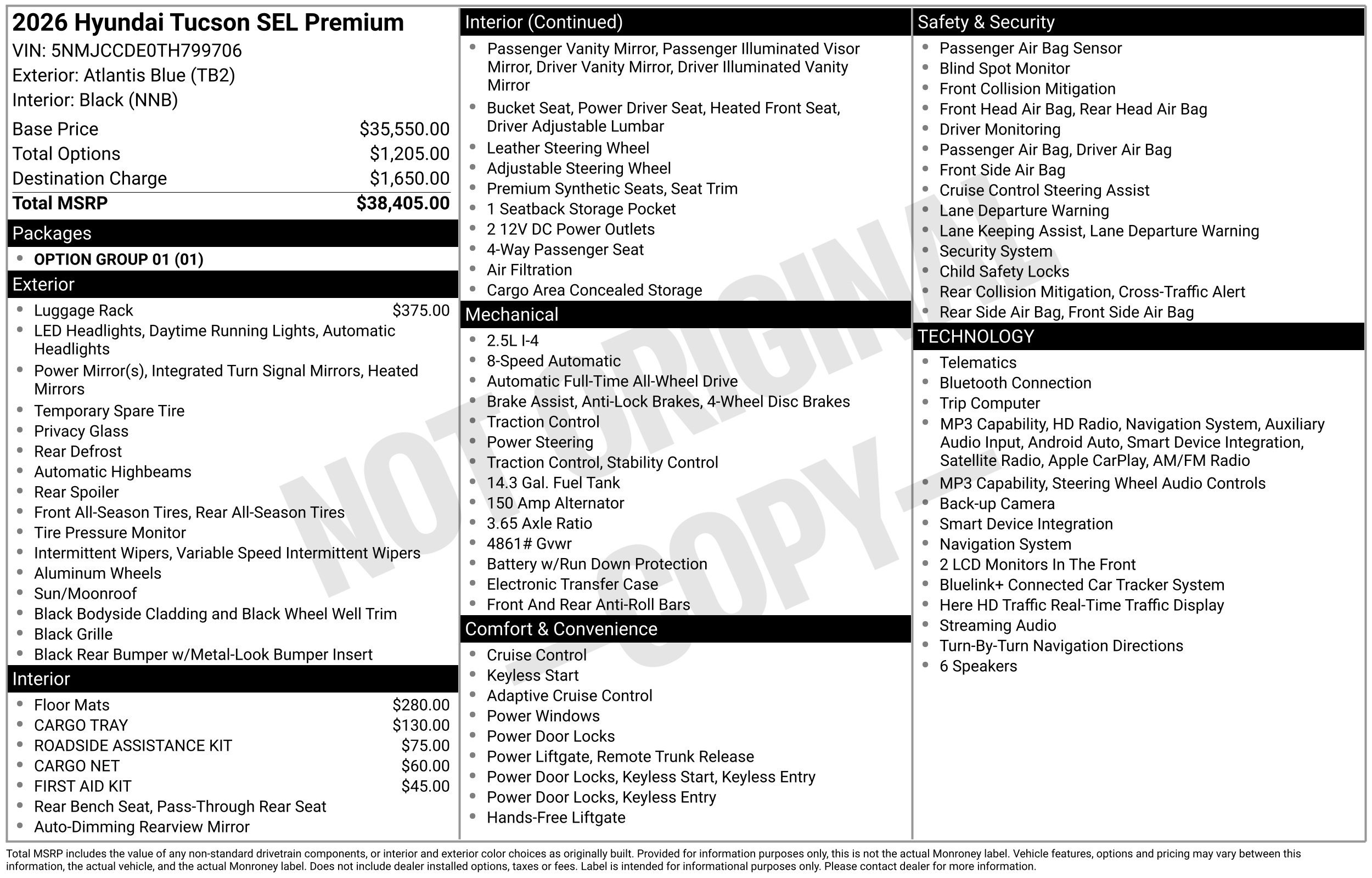 New 2026 Hyundai Tucson SEL AWD/4WD image 3