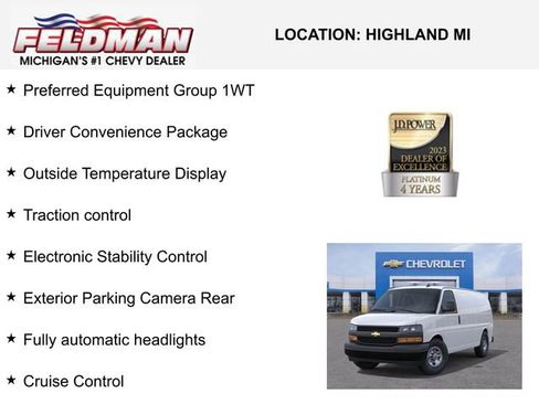 New 2025 Chevrolet Express 2500 Work Van w/ Driver Convenience Package image 3