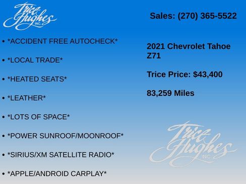Used 2021 Chevrolet Tahoe Z71 AWD/4WD image 7