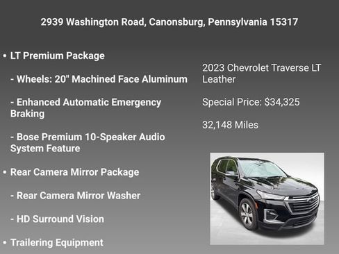 Used 2023 Chevrolet Traverse LT w/ LT Premium Package AWD/4WD image 9