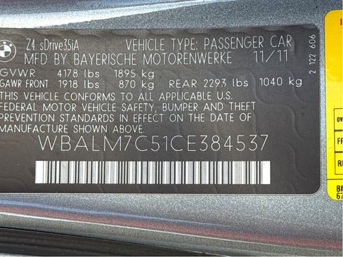 Used 2012 BMW Z4 sDrive35i image 25