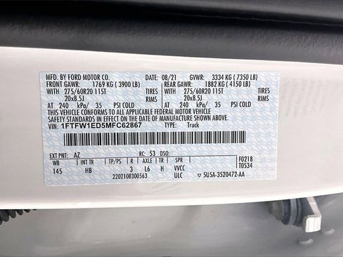 Used 2021 Ford F150 Lariat w/ Equipment Group 502A High image 36