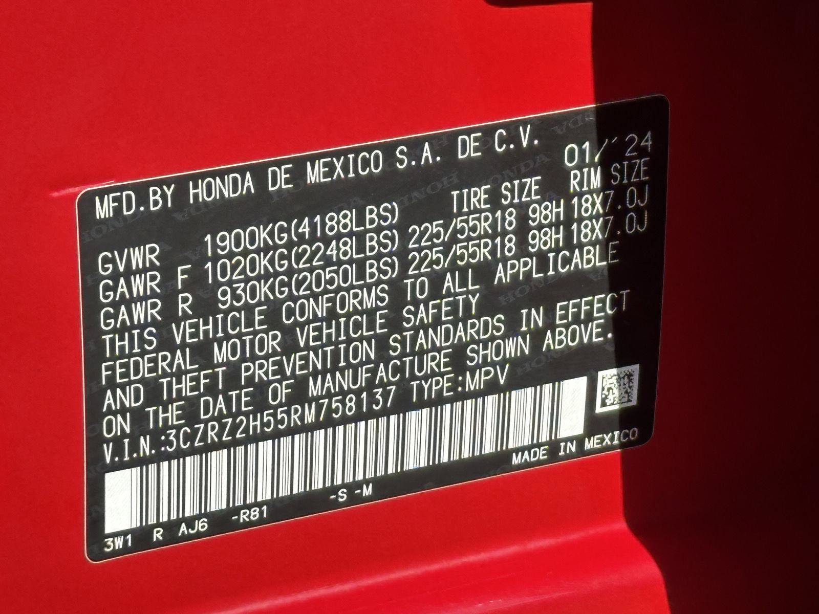 Certified 2024 Honda HR-V Sport image 41