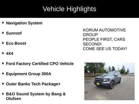 Certified 2025 Ford Bronco Sport Outer Banks w/ Outer Banks Tech Package+ image 4