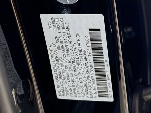 New 2026 Honda Ridgeline RTL image 38