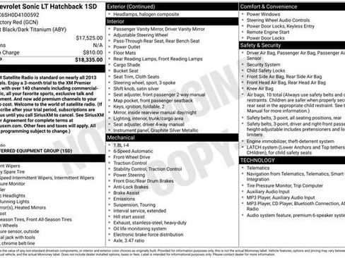 Used 2013 Chevrolet Sonic LT FWD image 2