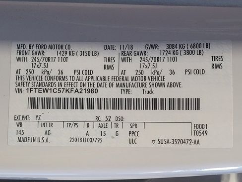 Used 2019 Ford F150 XL w/ Equipment Group 101A Mid RWD image 33