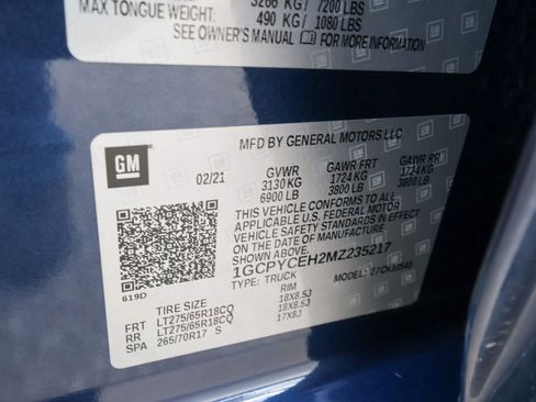 Used 2021 Chevrolet Silverado 1500 Custom Trail Boss image 32