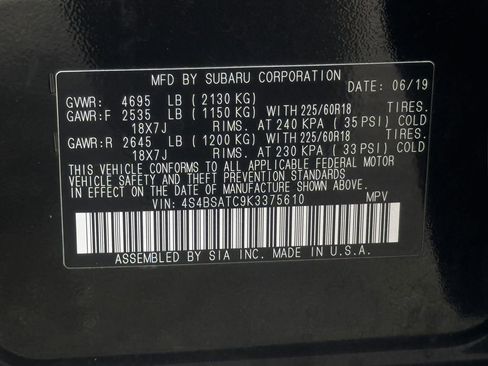 Used 2019 Subaru Outback 2.5i Touring w/ Popular Package #3A image 27