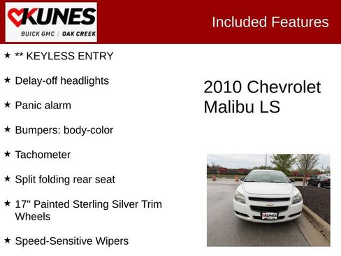 Used 2010 Chevrolet Malibu LS FWD image 2