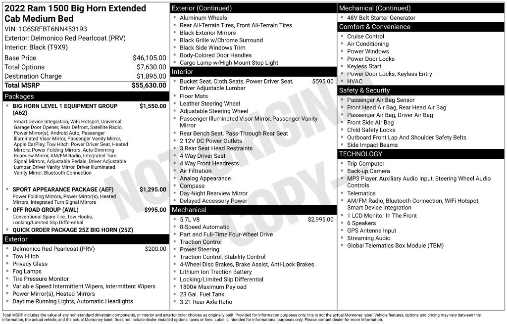 Used 2022 RAM 1500 Big Horn AWD/4WD image 32