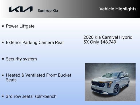New 2026 Kia Carnival SX image 15