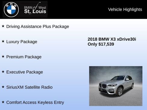 Used 2018 BMW X3 xDrive30i image 16