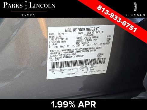 Certified 2025 Lincoln Aviator AWD w/ Jet Appearance Package image 37