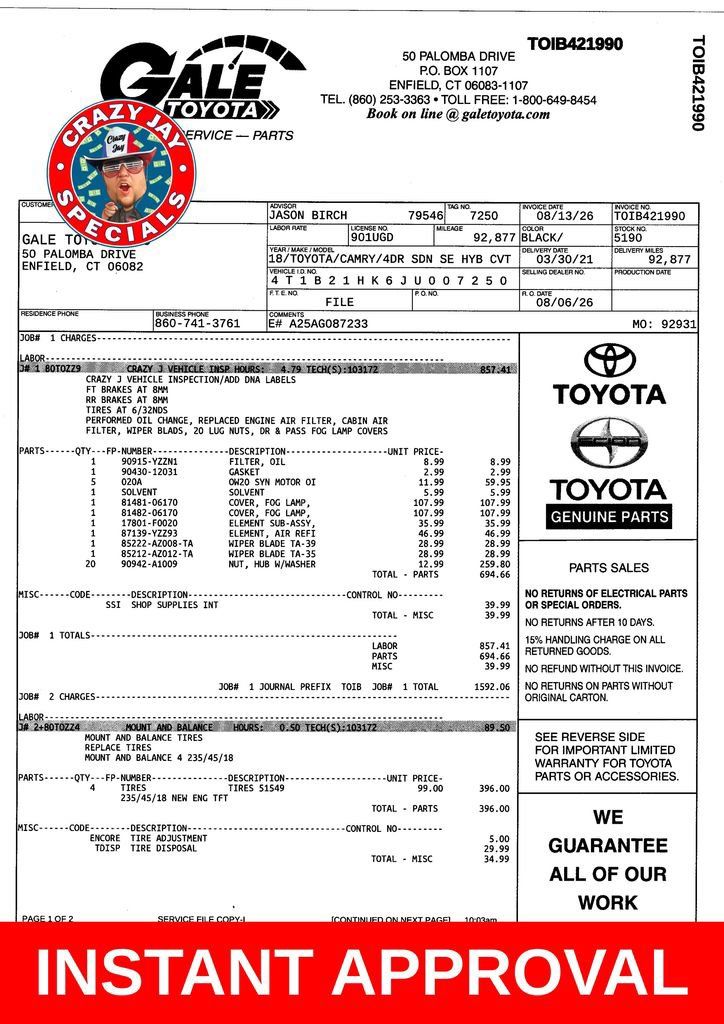Used 2018 Toyota Camry SE w/ Audio Package FWD image 12