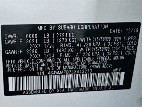 Used 2020 Subaru Ascent Limited w/ Technology Package AWD/4WD image 39