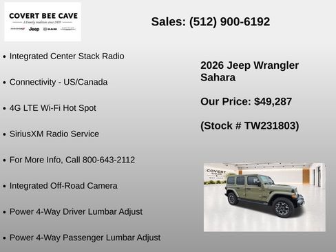 New 2026 Jeep Wrangler Unlimited Sahara AWD/4WD image 37