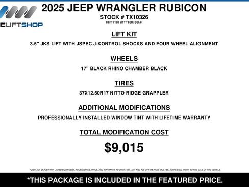 Used 2025 Jeep Wrangler Unlimited Rubicon AWD/4WD image 2