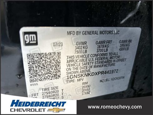 Certified 2023 Chevrolet Tahoe LT w/ LT Signature Plus Package AWD/4WD image 8