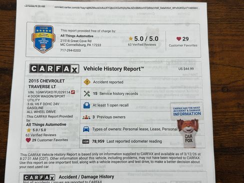 Used 2015 Chevrolet Traverse LT image 37