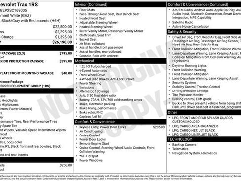 Used 2025 Chevrolet Trax RS w/ Sunroof Package FWD image 40