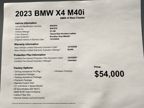 Certified 2023 BMW X4 M40i image 21