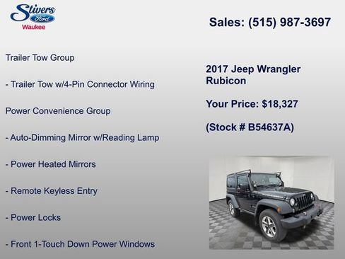 Used 2017 Jeep Wrangler Rubicon w/ Power Convenience Group AWD/4WD image 16