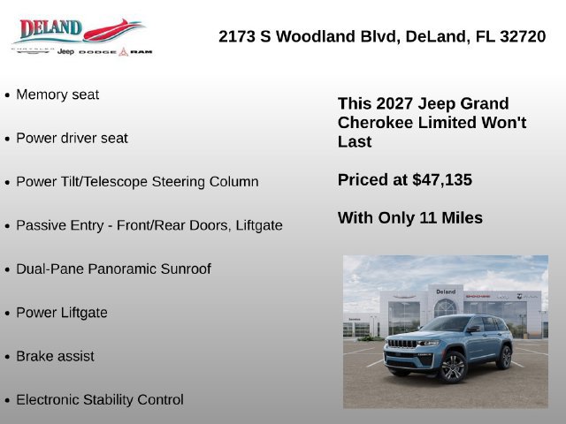New 2027 Jeep Grand Cherokee Limited w/ Technology Group II AWD/4WD image 22