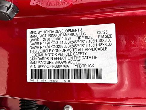 Used 2025 Honda Ridgeline Sport image 16