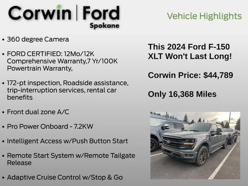 Used 2024 Ford F150 XLT w/ Equipment Group 302A MID AWD/4WD image 16