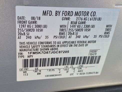 Used 2018 Ford Explorer XLT w/ Equipment Group 202A FWD image 35