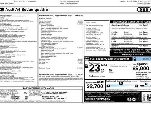 New 2026 Audi A6 Premium Plus image 39