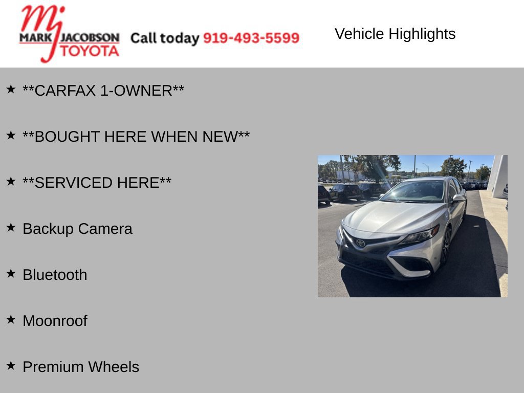 Used 2022 Toyota Camry SE w/ Convenience Package FWD image 7