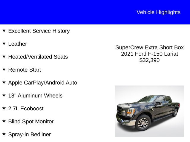 Used 2021 Ford F150 Lariat AWD/4WD image 2