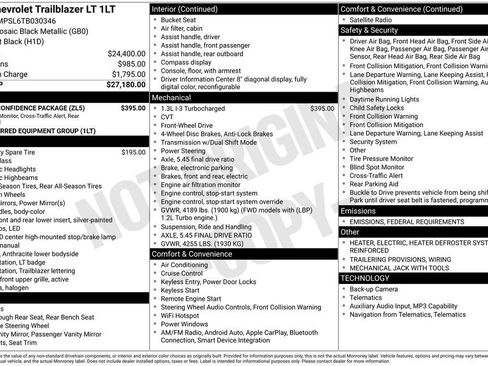 New 2026 Chevrolet TrailBlazer LT w/ Driver Confidence Package image 22