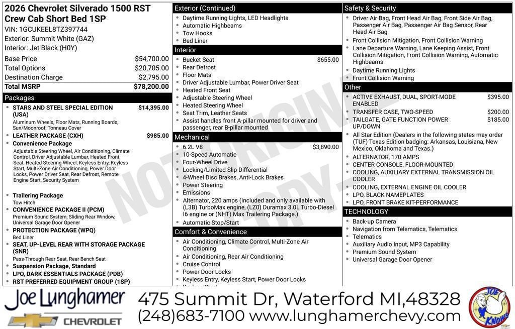New 2026 Chevrolet Silverado 1500 RST AWD/4WD image 27