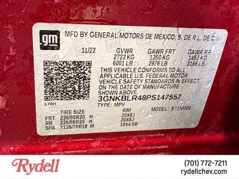 Used 2023 Chevrolet Blazer Premier w/ Driver Confidence II Package image 22